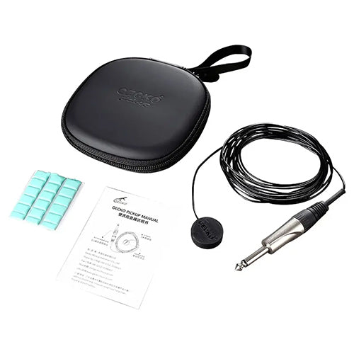 Gecko microphone pickup with case and adhesive and manual
