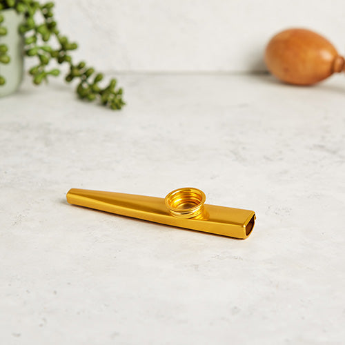 golden metal kazoo whistle