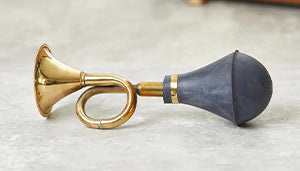 Retro brass bicycle horn from India