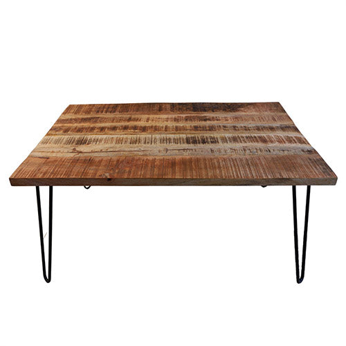 mango wood coffee table with white background