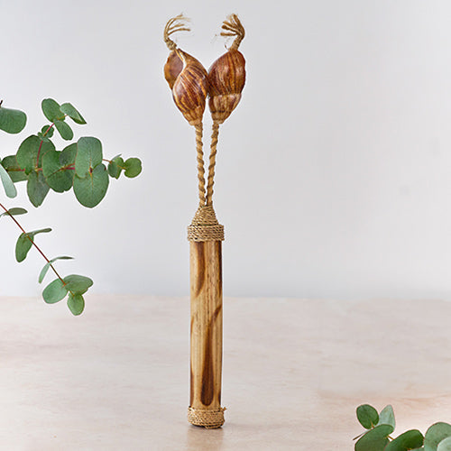 Natural Snail Shell Klik Klak Clacker Instrument
