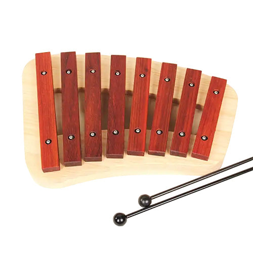 8 note rosewood xylophone instrument with beaters