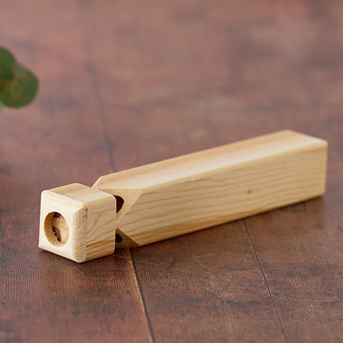 Solid wood matsu train whistle