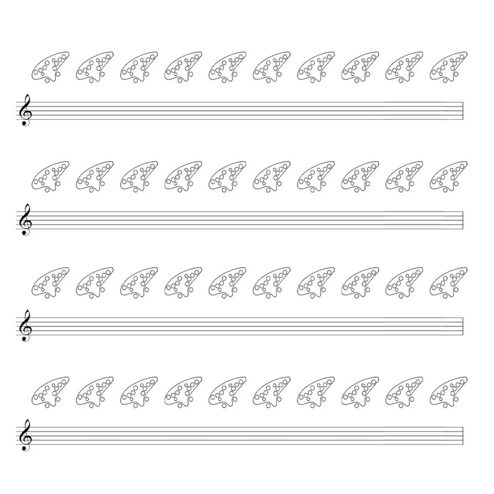 12 note ocarina tab template PDF download