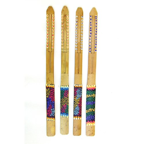 four varied bamboo jaw harps
