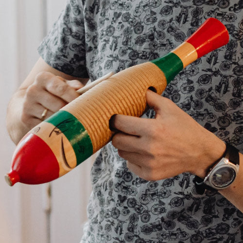 Wooden Guiro Fishshaped Style Colorful Percussion LP Super Guiro