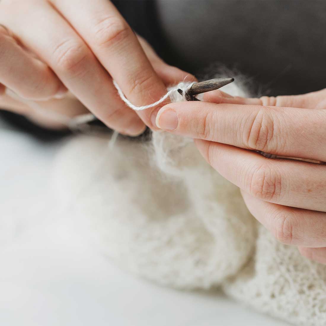 hand knitting soft fabric 