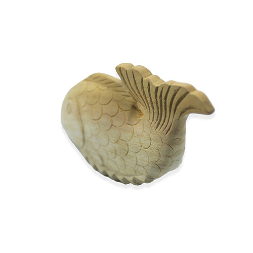 Solid wood fish scales figurine