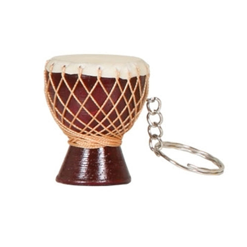 brown djembe drum keyring