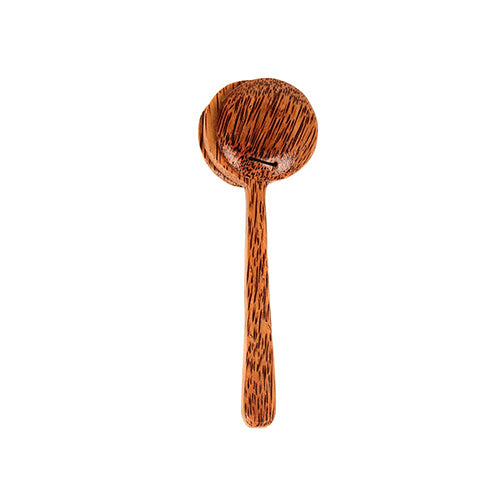 Natural coconut wood burfi castanets on stick 