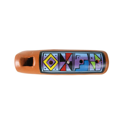 single Peruvian painted flute