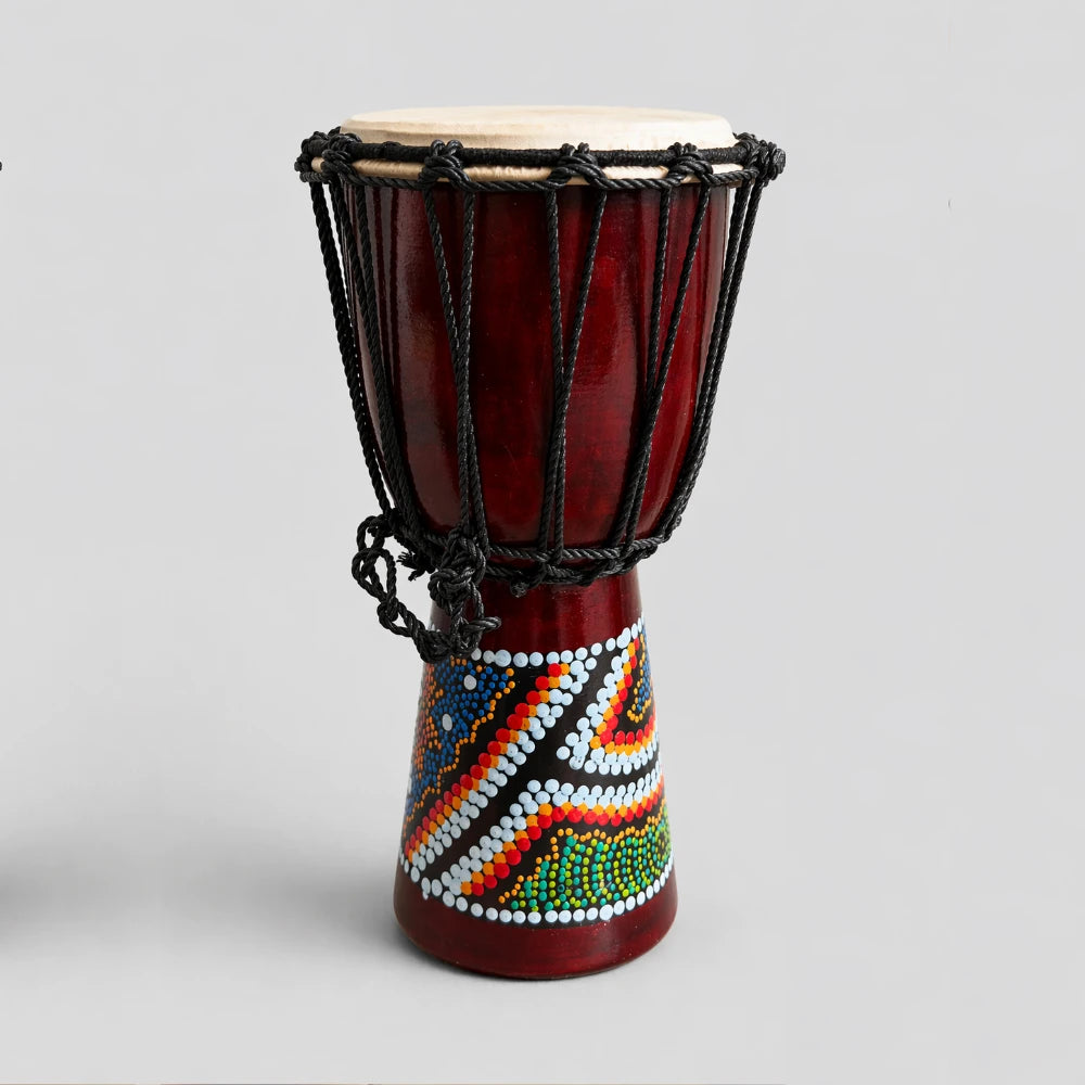 30cm djembe drum dot painted indonesian instrument 
