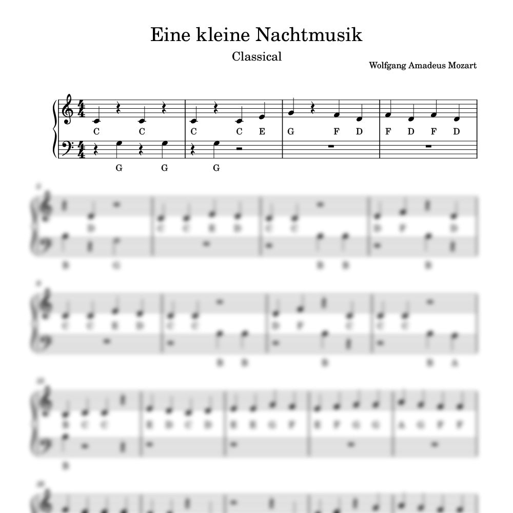 Product-style image for Mozart Eine kleine Nachtmusik sheet music