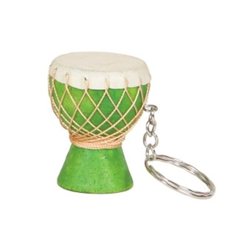 green djembe drum keyring