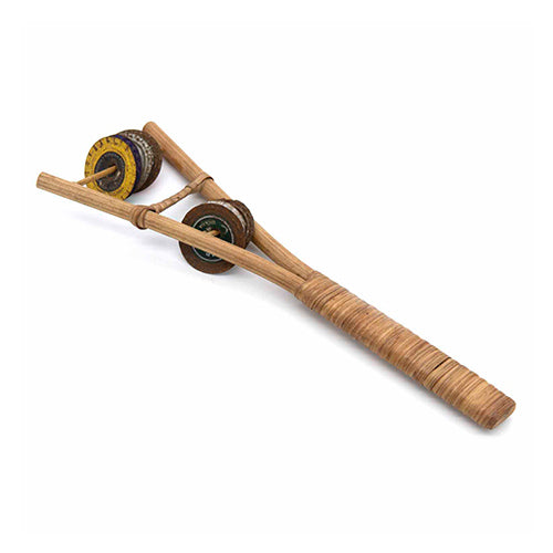 bamboo reed and metal discs shaker