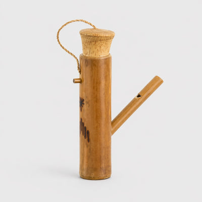bamboo kubu bird water whistle with white background 
