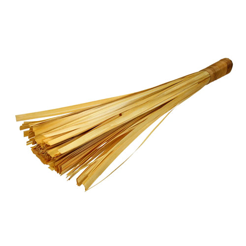 open bamboo bristles percussion broom 