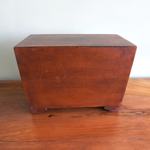 back view of ebony mango wood chest