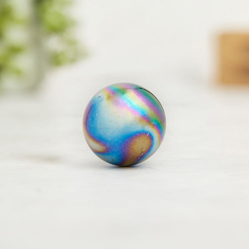 rainbow design metal marble shaker 