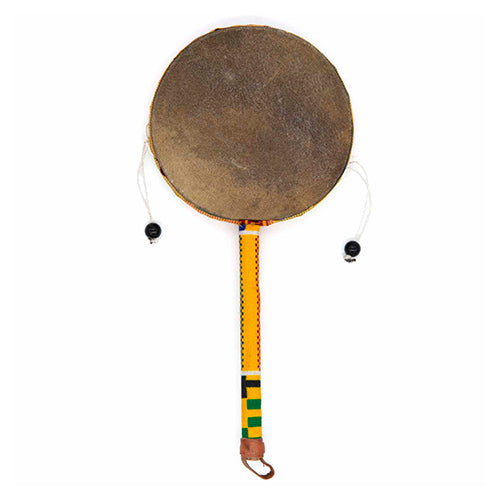 monkey drum from Ghana kente cloth 