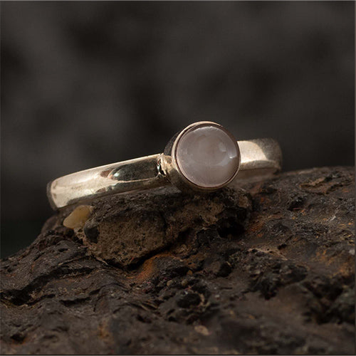 Nepalese silver moonstone ring