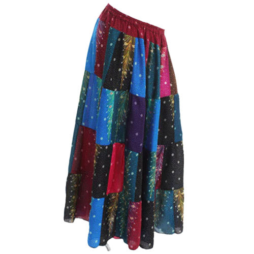 Colorful Fusion Skirt with white background 