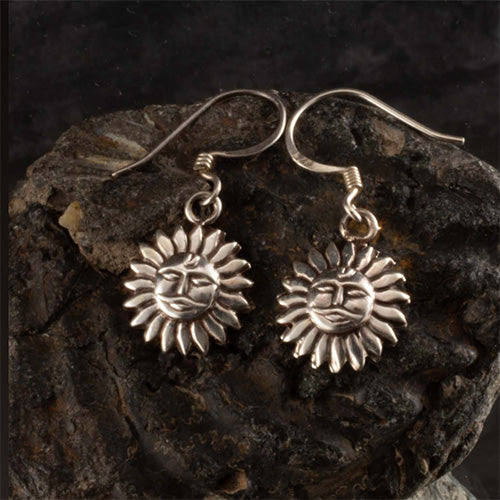 Pair of sunshine silver 925 earrings