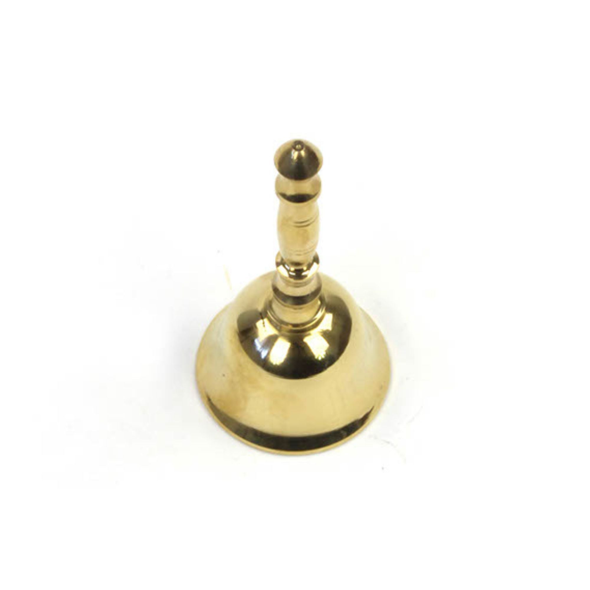 Traditional brass puja bell handle
