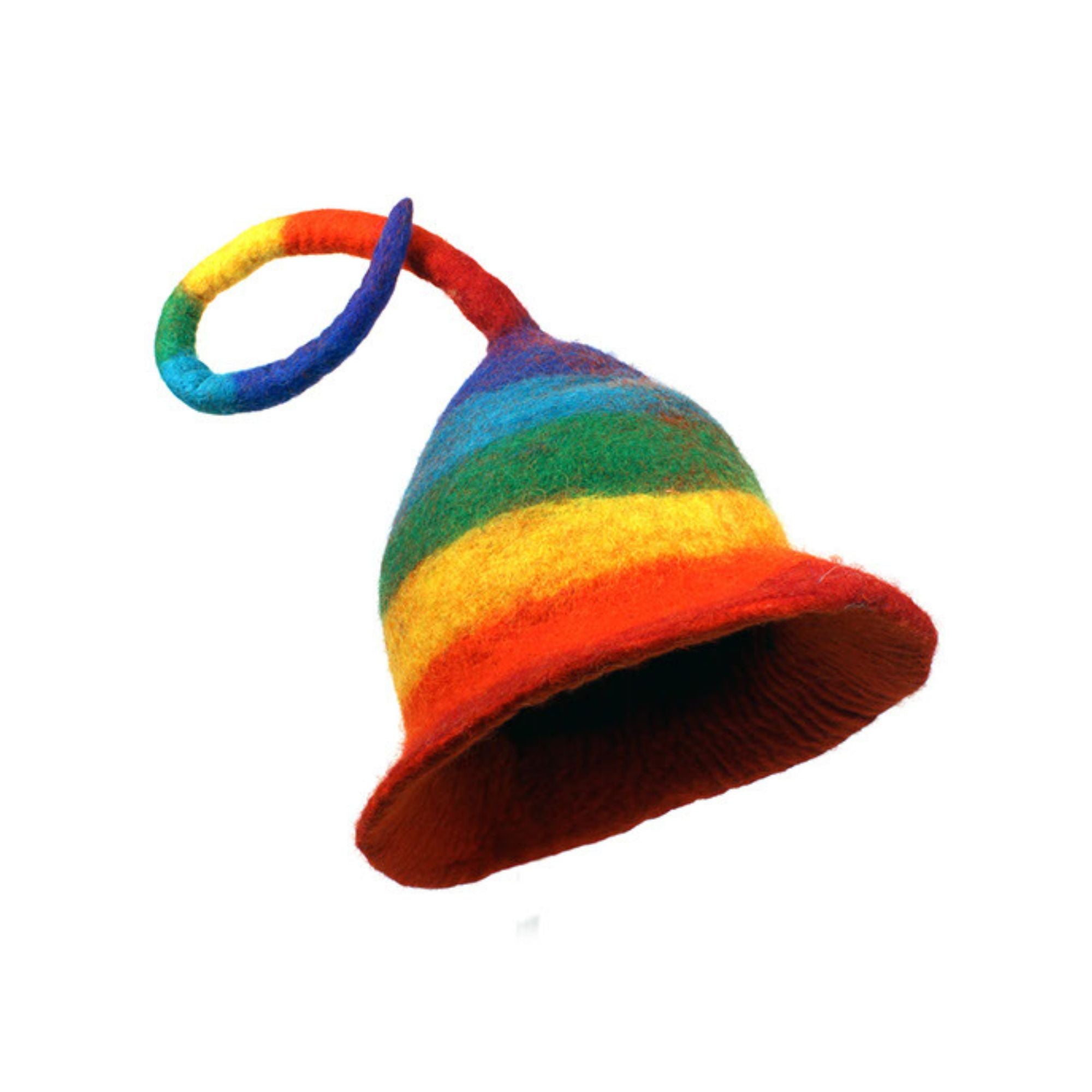 rainbow coloured fairy felt hat