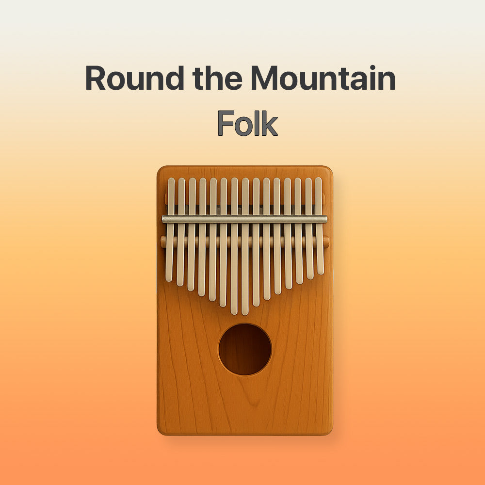 17 note kalimba tab coming round the mountain