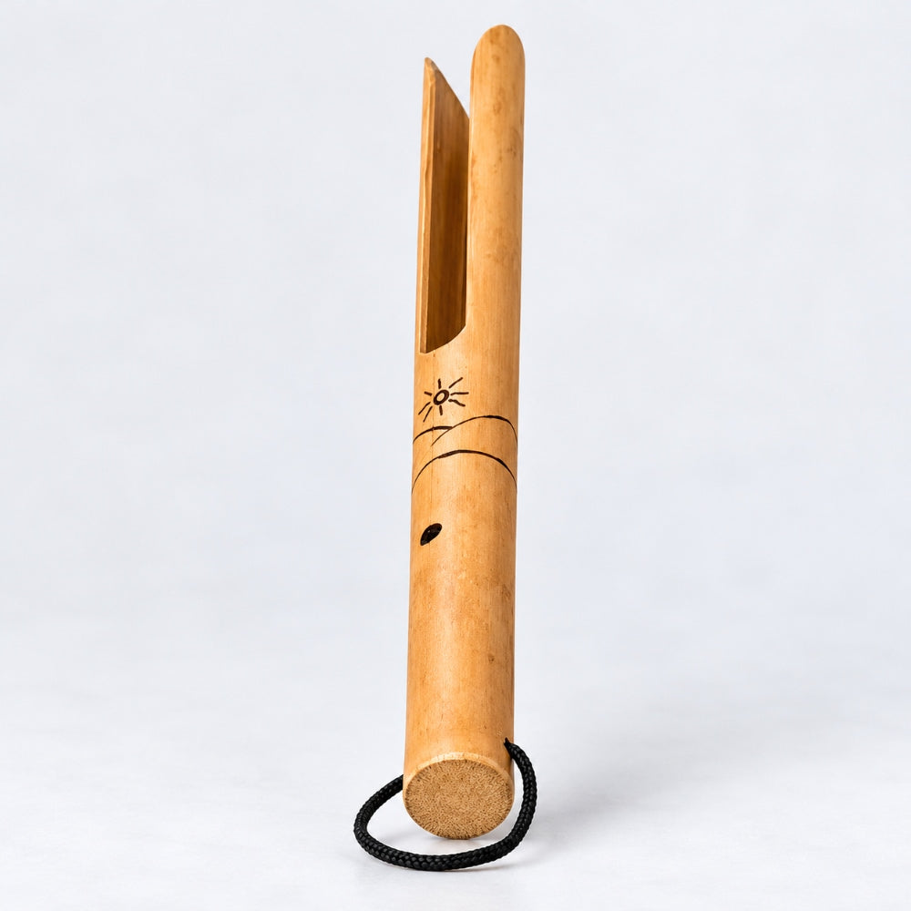 Small Bamboo Buzzer Instrument with Hanging Loop