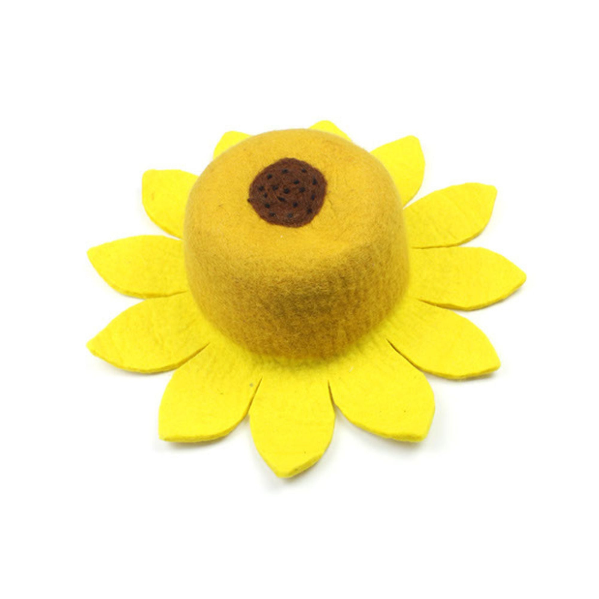 sunflower with petals felt hat