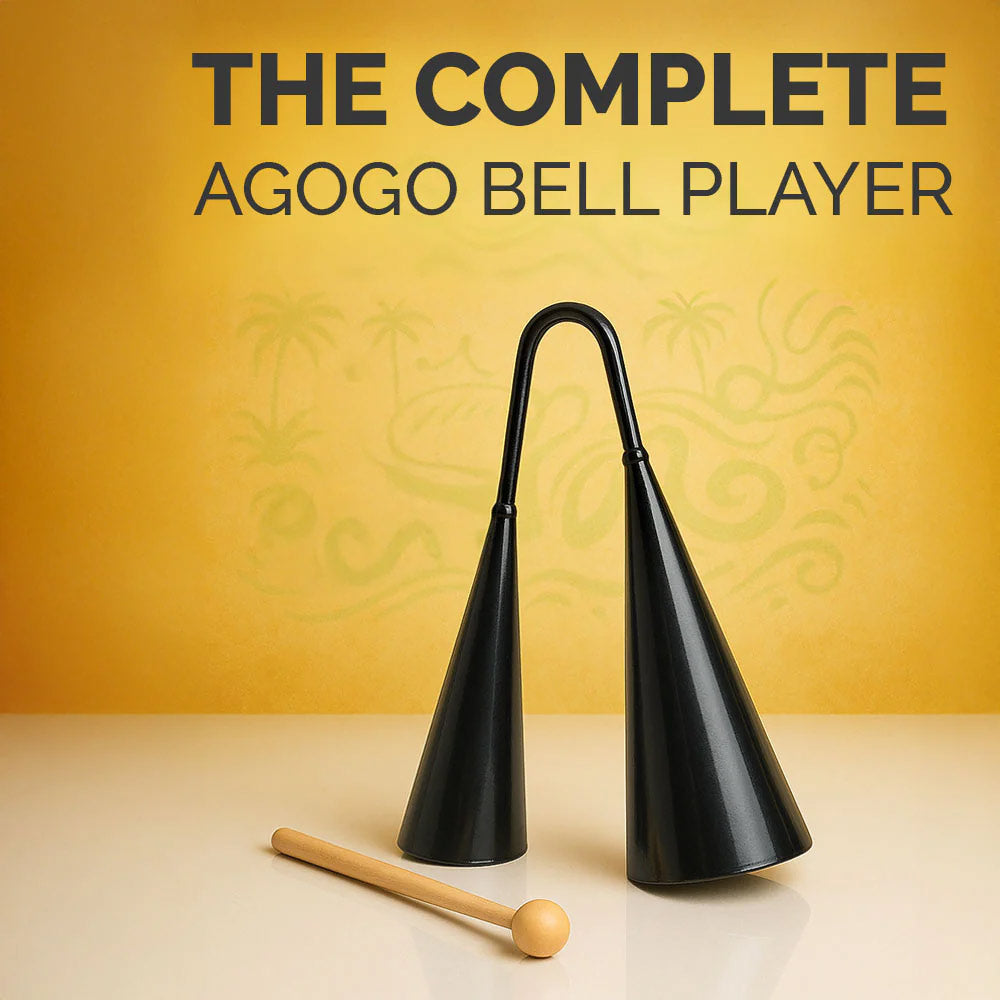 yellow background the complete agogo player