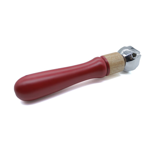 Wand bell shaker with red handle and silver bell