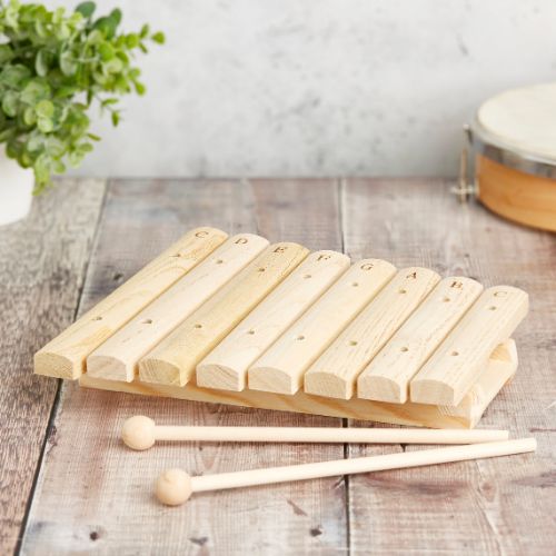 Solid wood zibo xylophone with 8 notes and beaters