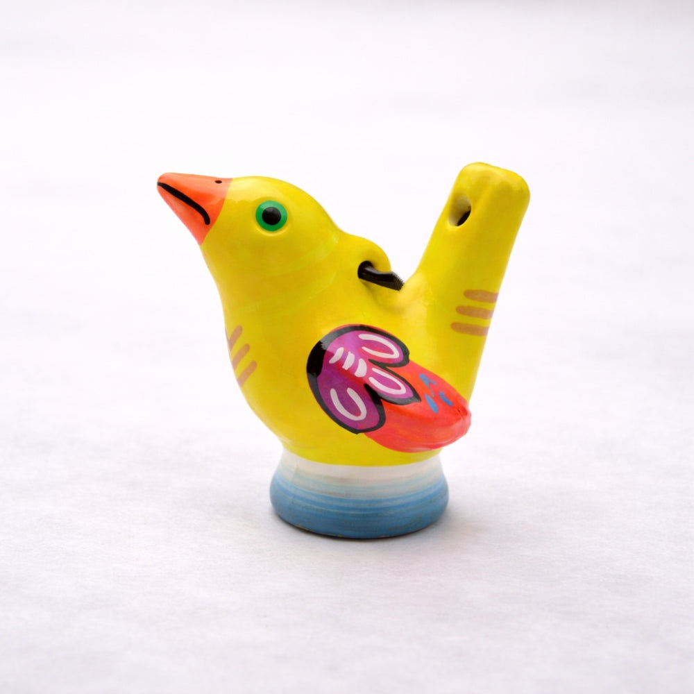 bright yellow bird water whistle