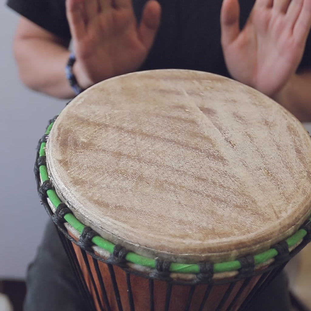 Traditional Ghanian djembe drum sound demonstration video