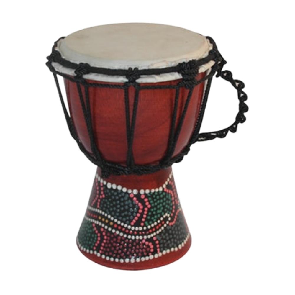 small 15cm dot painted Indonesian djembe 