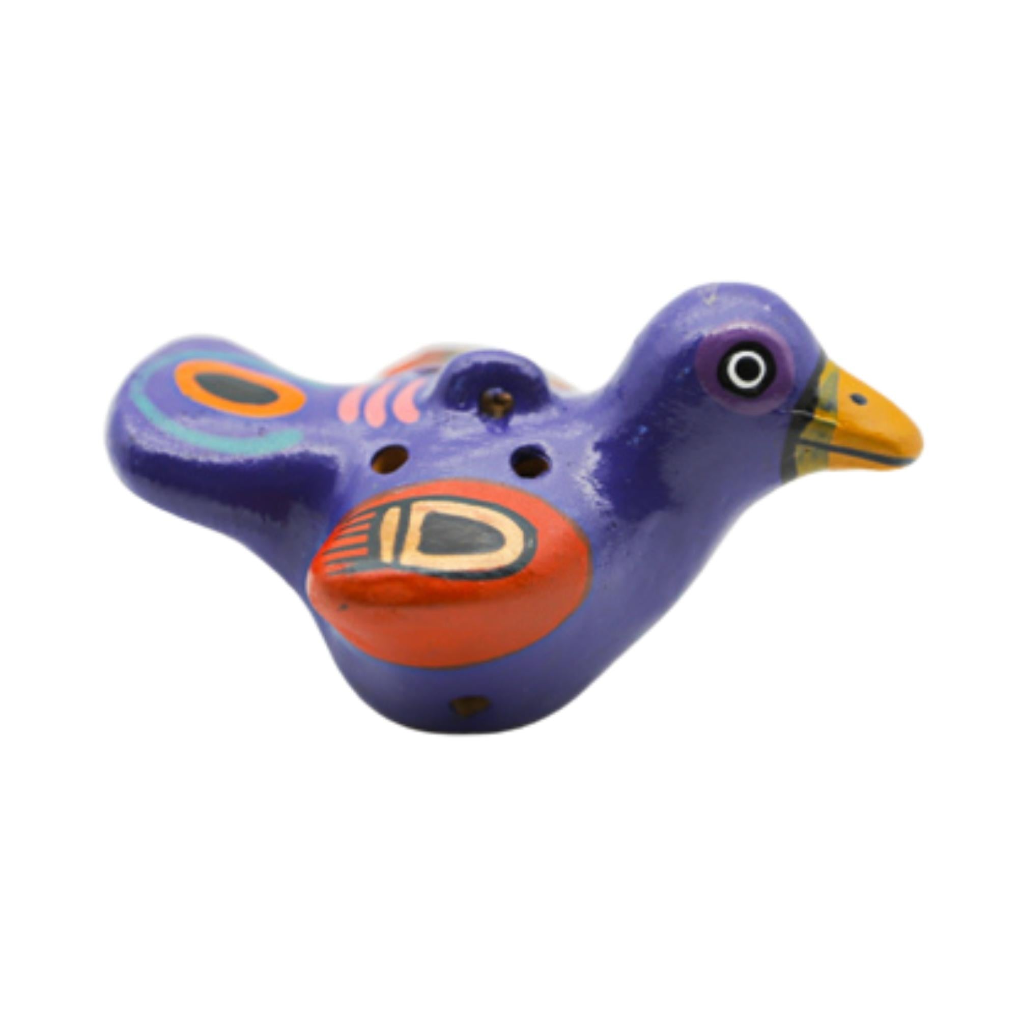 purple bird ocarina flute