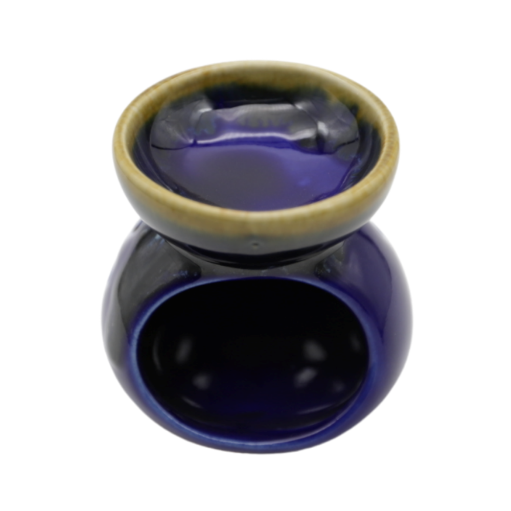 blue ceramic oil burner