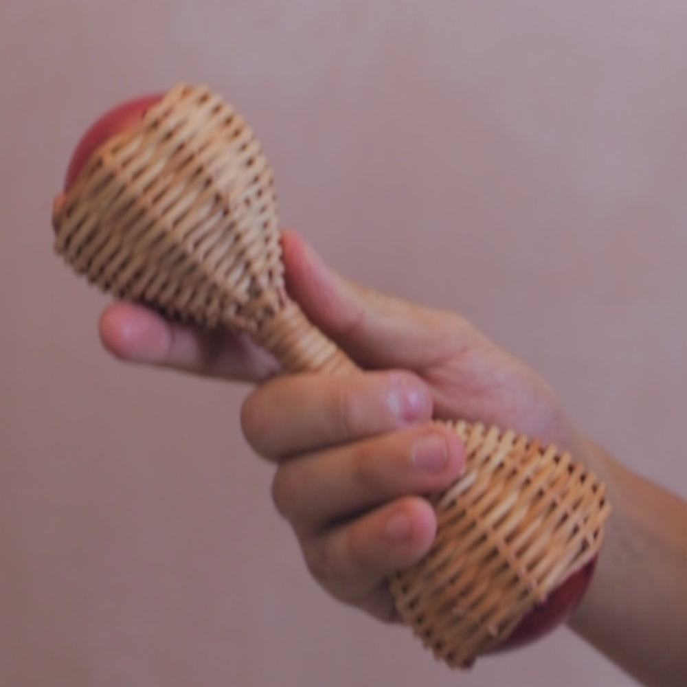 Karaga cane bone rattle shaker sound demonstration video
