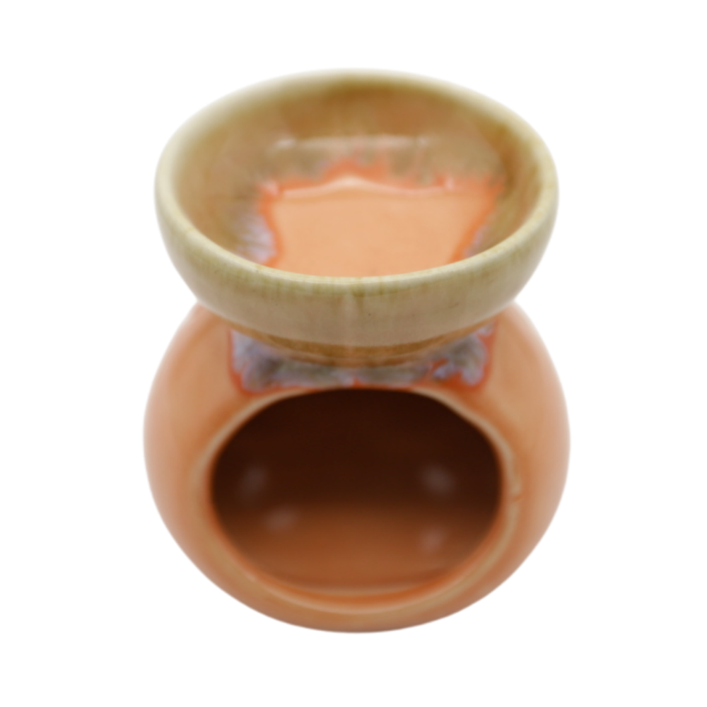 orange ceramic oil burner