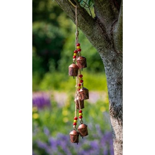 Indian cow bells with red and yellow beads