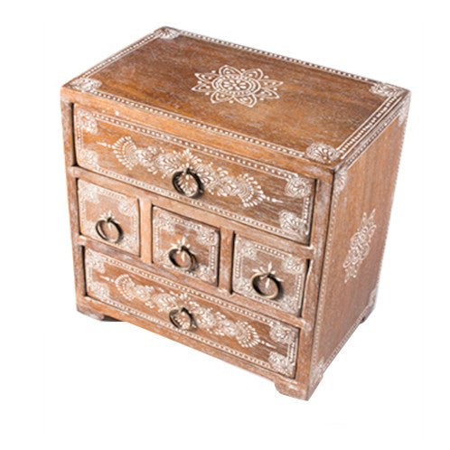 Mango Jewellery Chest - Carved Culture