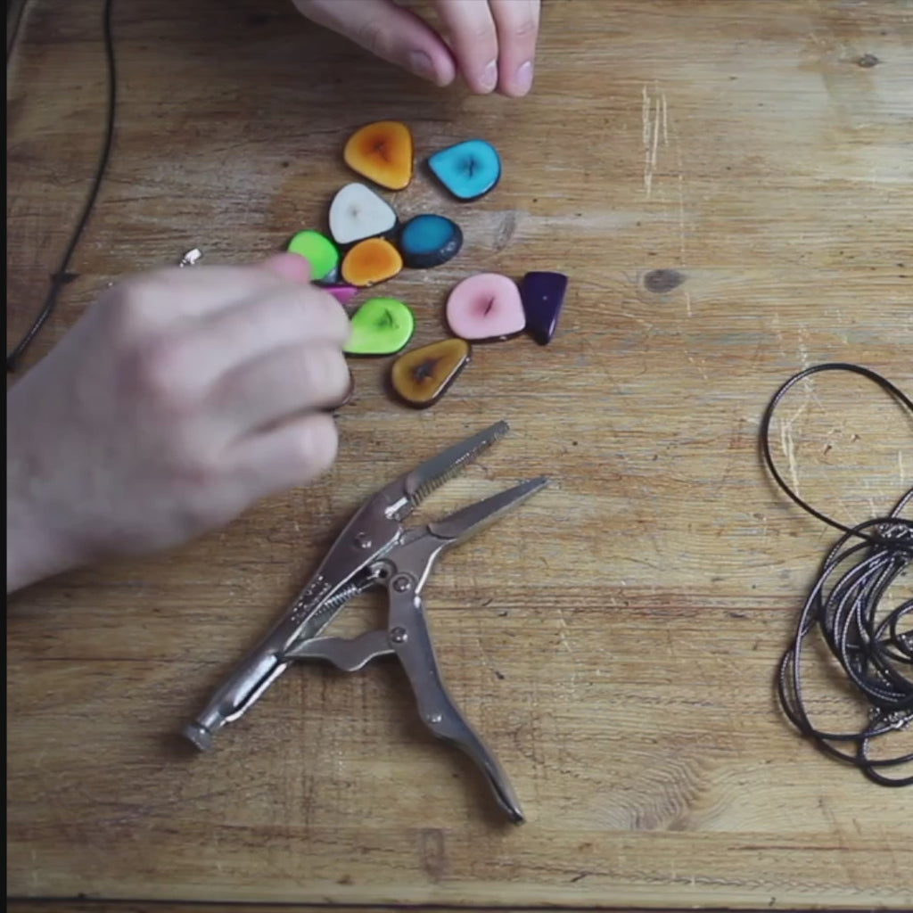 making a tagua seed necklace (video)