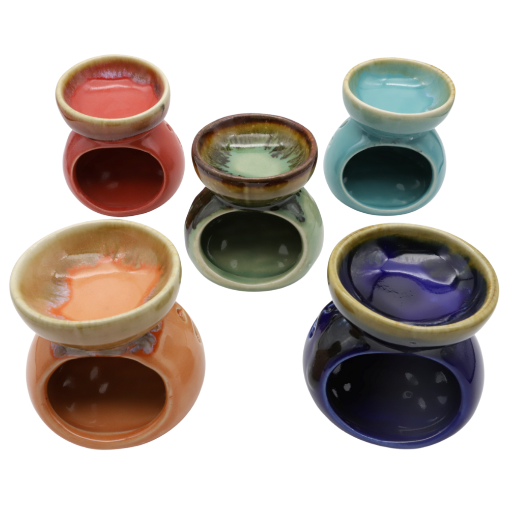 variety of five ceramic oil burners