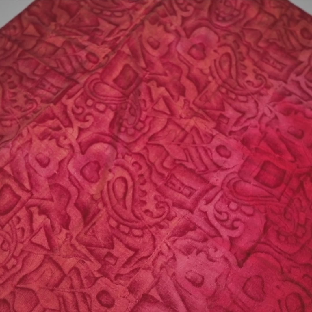 large red square sari gift wrap