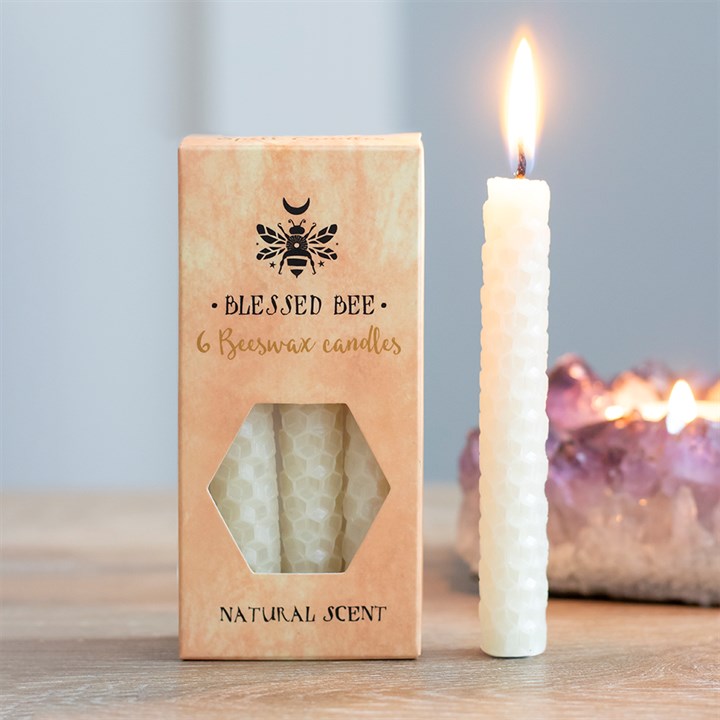 Boxed Blessed bee beeswax candles