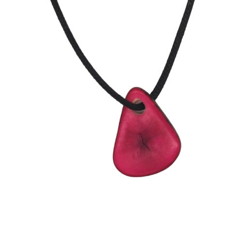 single tagua seed on necklace
