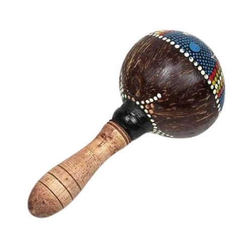 Hand painted coconut shell musical instrument